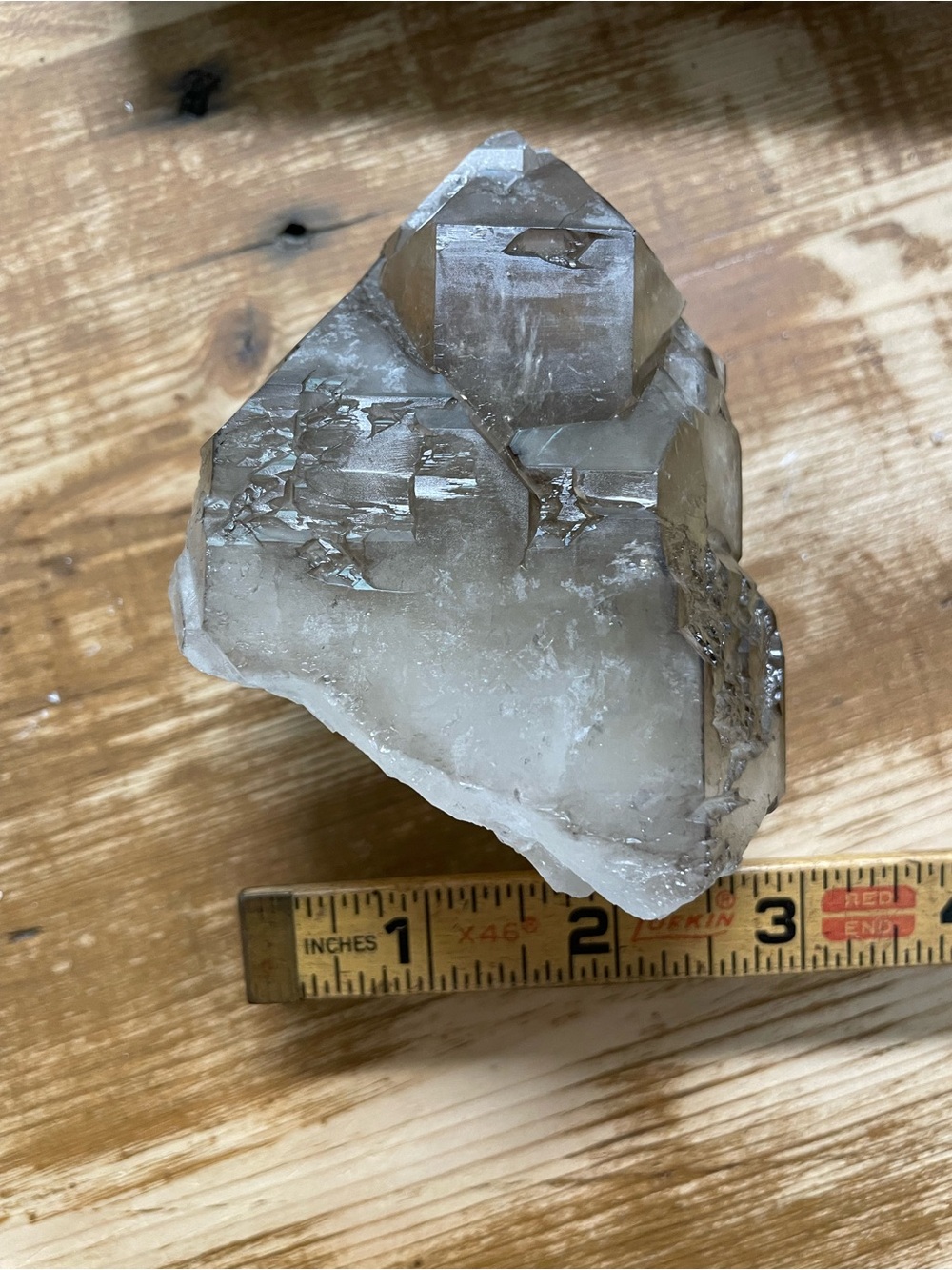 Large elestial smoky quartz point self stands - Picture 9 of 11
